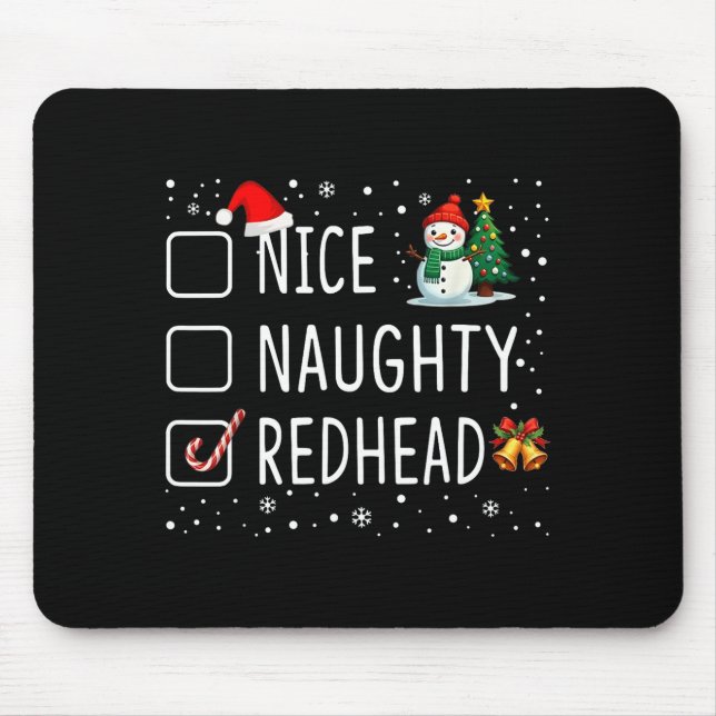 Nice Naughty Redhead  Mouse Pad (Front)