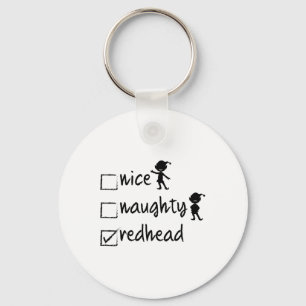 Nice Naughty Redhead - Xmas Gift Idea Funny Christ Key Ring