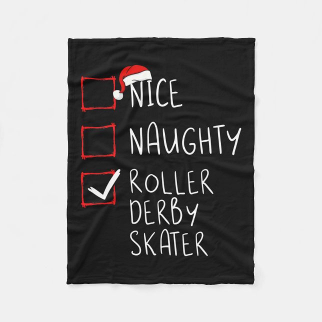 Nice Naughty Roller Der  Fleece Blanket (Front)
