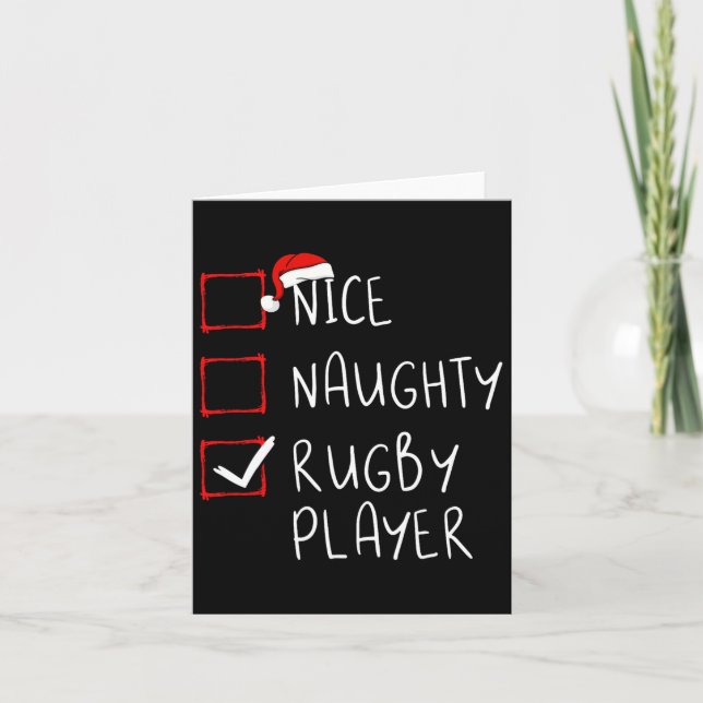 Nice Naughty Rug1  Card (Front)