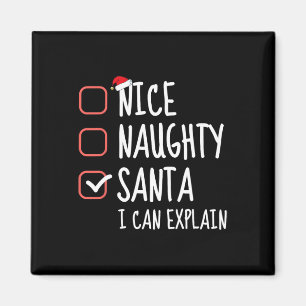 Nice Naughty Santa I Can Explain Christmas List Sa Magnet