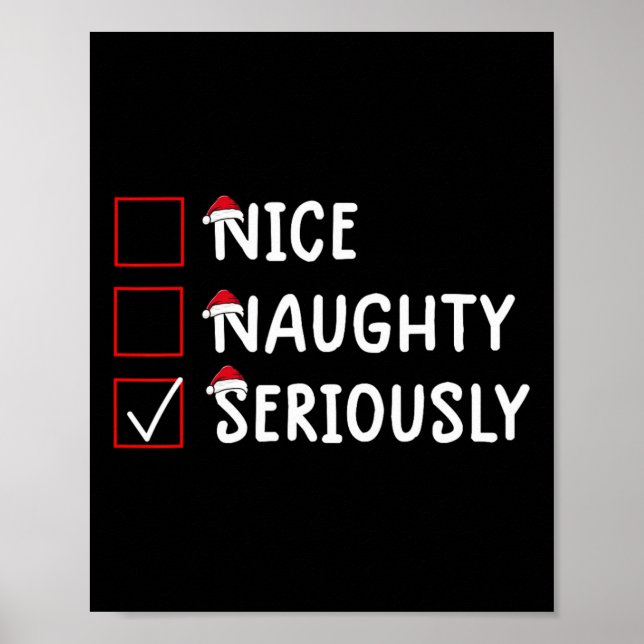 Nice Naughty Seriously Cute Christmas  Poster (Front)