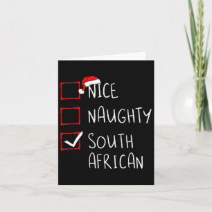 Nice Naughty South African Christmas South Africa  Card