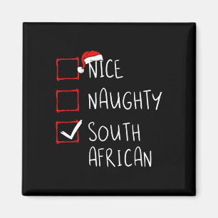 Nice Naughty South African Christmas South Africa Magnet