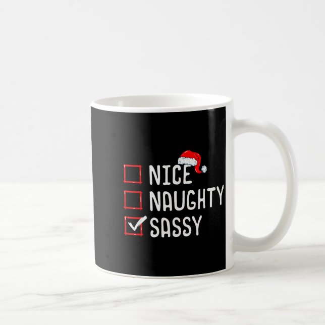 Nice Naughty Sy Christmas List  Coffee Mug (Right)