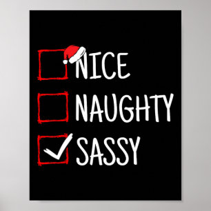 Nice Naughty Sy Funny Christmas Poster