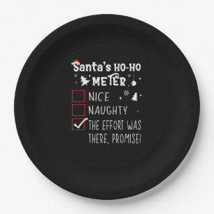 Nice Naughty The Was There Promise Christmas  Paper Plate