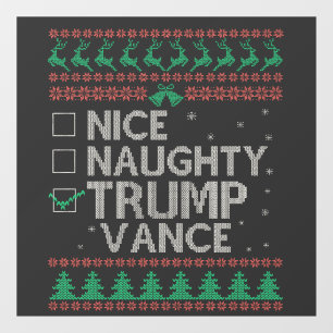 Nice Naughty Trump Vance Election Ugly Sweater 