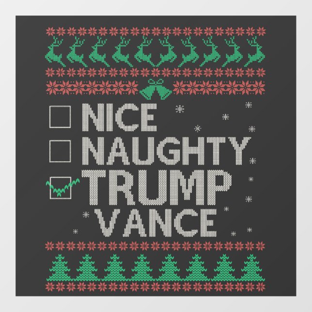 Nice Naughty Trump Vance Election Ugly Sweater  (Sheet)