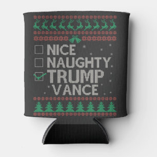 Nice Naughty Trump Vance Election Ugly Sweater Can Cooler