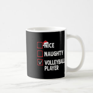 Nice Naughty Volleyball Player Boys Christmas Girl Coffee Mug