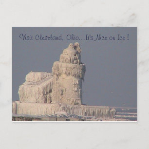 Nice on Ice (Frozen Lighthouse) Postcard