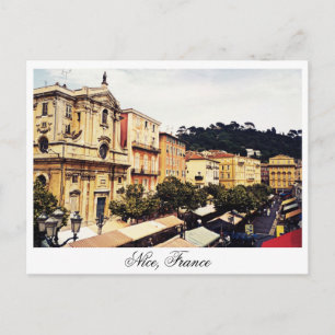 Nice, open market, Provence France Postcard