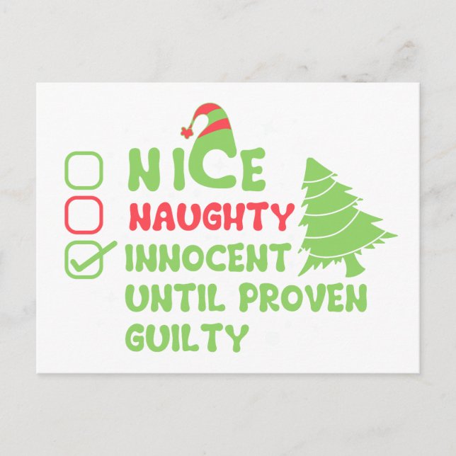 Nice Or Naughty Postcard (Front)