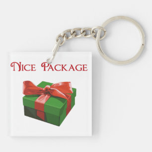 Nice Package Christmas Present Key Ring