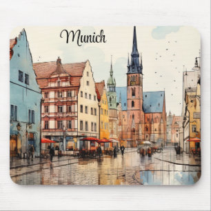 Nice painted Munich Mouse Pad