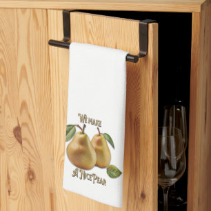 "Nice Pear!" Kitchen Pun Tea Towel