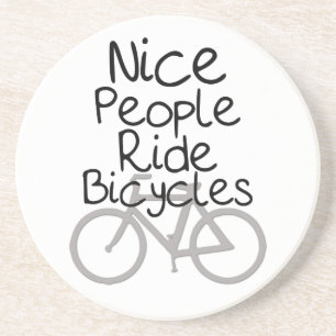 Nice People Ride Bicycles Coaster