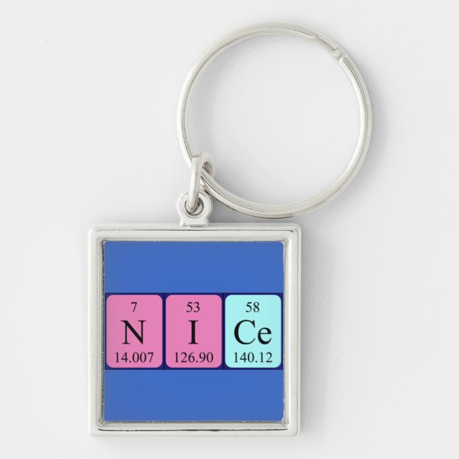 Nice periodic table name keyring (Front)