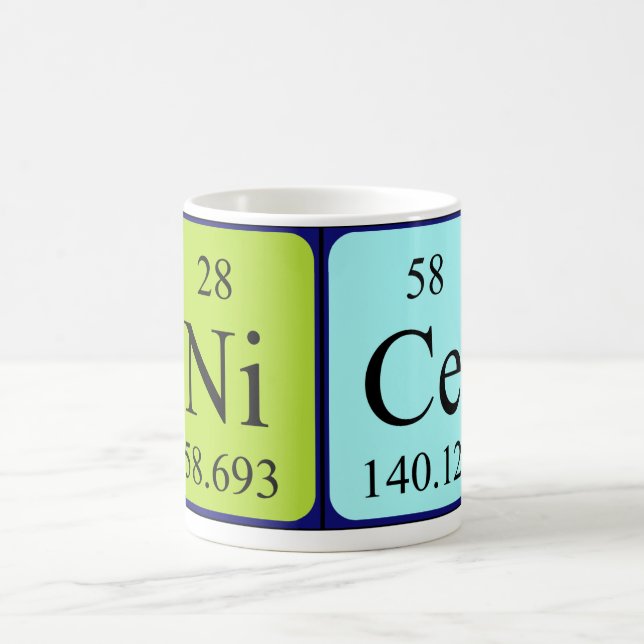 Nice periodic table name mug (Center)