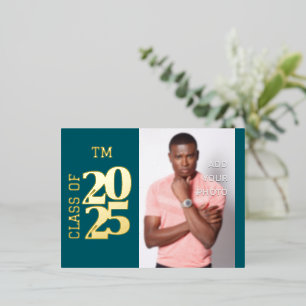 Nice Photo Graduation Foil Invitation Postcard