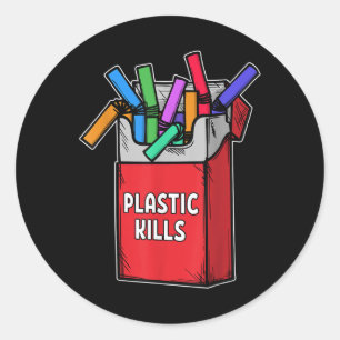 Nice Plastic Saying Environmental Protection Natur Classic Round Sticker
