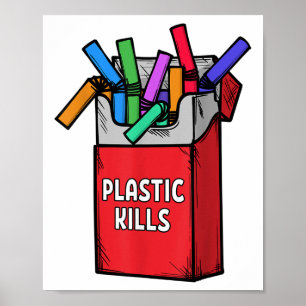 Nice Plastic Saying Environmental Protection Natur Poster