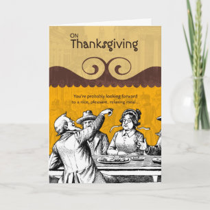 Nice Pleasant Meal on Thanksgiving Holiday Card