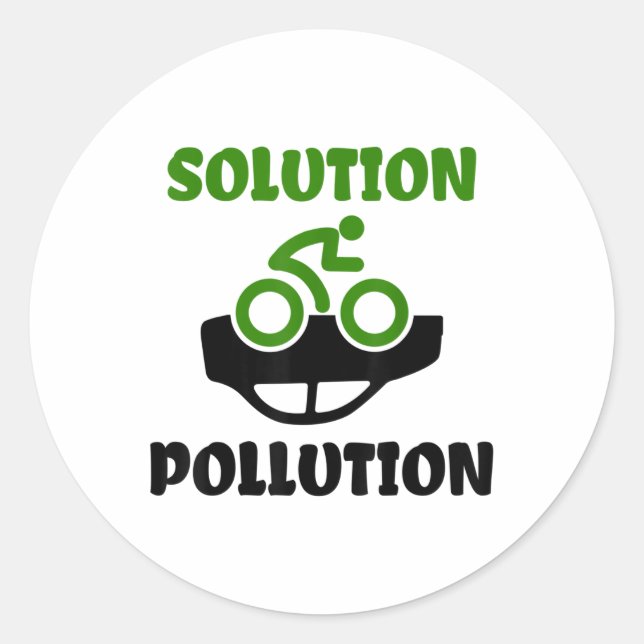 Nice Pollution Environmental Protection Nature _1  Classic Round Sticker (Front)