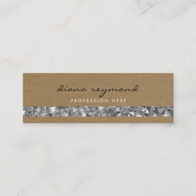 nice professional business card + gemstones stripe (Front)
