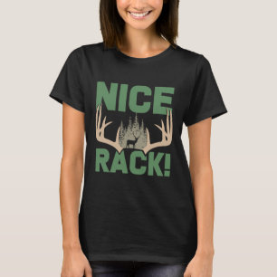 Nice Rack Antlers Deer Funny Hunting Hunter Humour T-Shirt