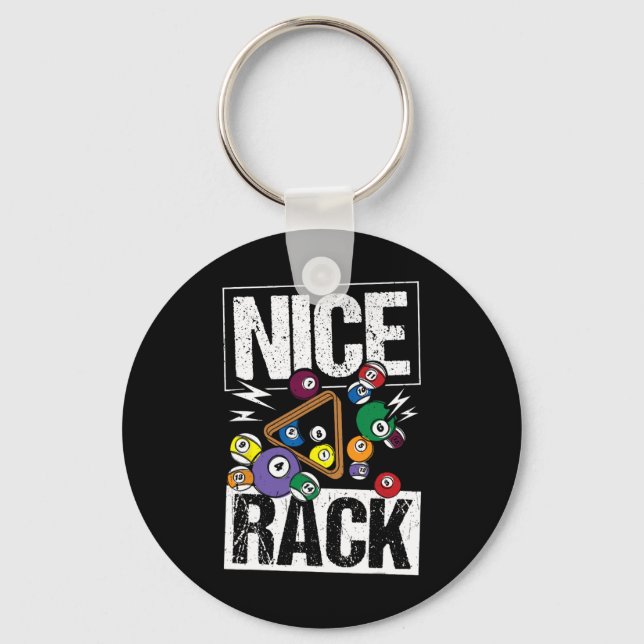 Nice Rack Billiards  Key Ring (Front)