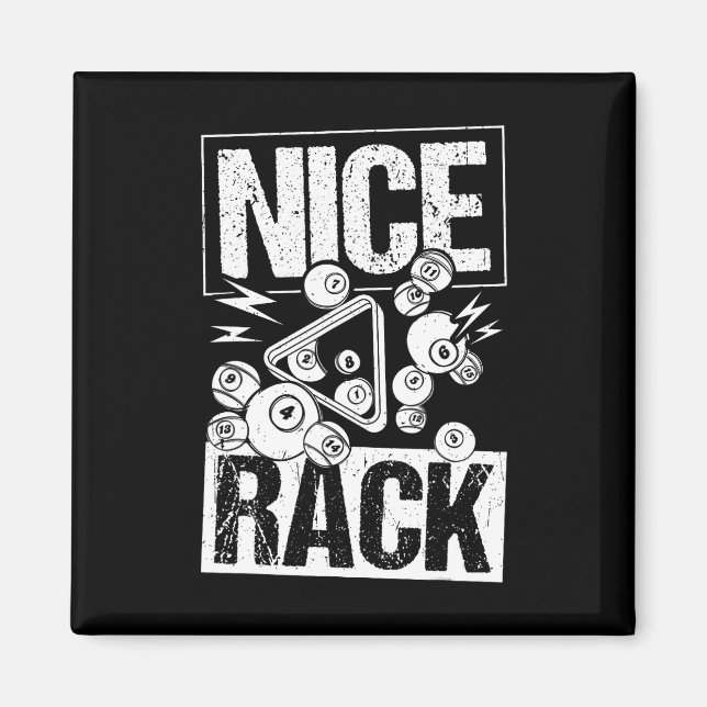 Nice Rack Billiards Pool Player 1  Magnet (Front)