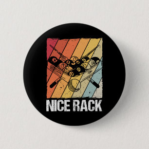 Nice Rack Billiards Pool Player 6 Cm Round Badge