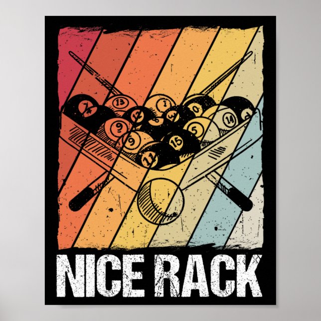 Nice Rack Billiards Pool Player  Poster (Front)