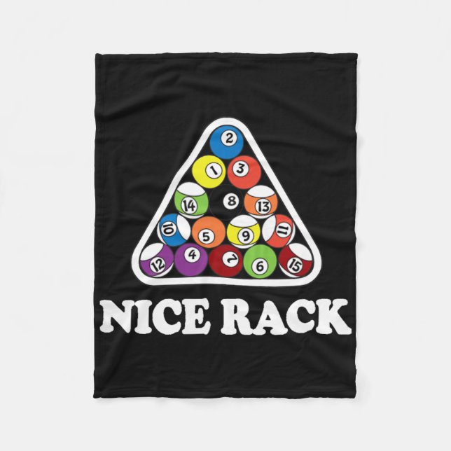 Nice Rack Billiards Pool T Shirt  Fleece Blanket (Front)