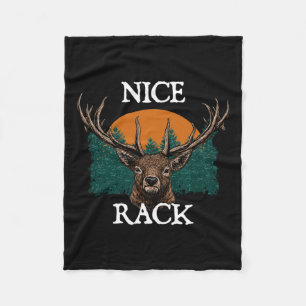 Nice Rack Deer Hunting Elk Hunter Animal Stalking Fleece Blanket