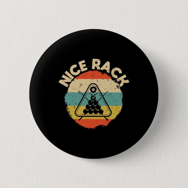 Nice Rack Funny Billiards Player Pool Billiard Vin 6 Cm Round Badge (Front)