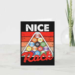 Nice Rack Funny Billiards Player Pool Billiard Vin Card