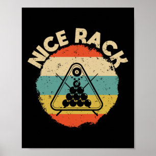 Nice Rack Funny Billiards Player Pool Billiard Vin Poster