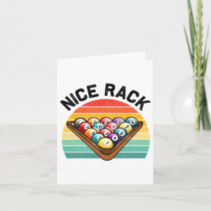 Nice Rack Funny Billiards Player Vintage Pool Bill Card