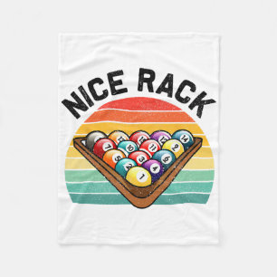Nice Rack Funny Billiards Player Vintage Pool Bill Fleece Blanket