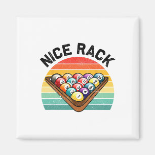 Nice Rack Funny Billiards Player Vintage Pool Bill Magnet