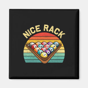 Nice Rack Funny Billiards Player Vintage Pool Bill Magnet