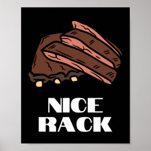 Nice Rack - Funny Ribs And Bbq Poster