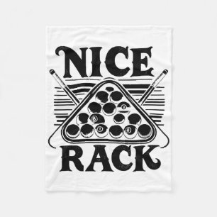 Nice Rack Pool Billiard Player Billiards Cue Sport Fleece Blanket