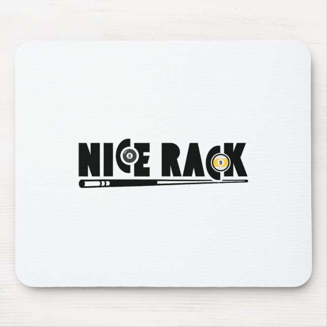 Nice Rack Pool Billiards Player Funny 1  Mouse Pad (Front)