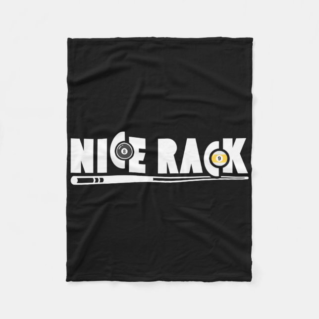 Nice Rack Pool Billiards Player Funny  Fleece Blanket (Front)