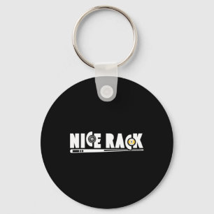 Nice Rack Pool Billiards Player Funny Key Ring