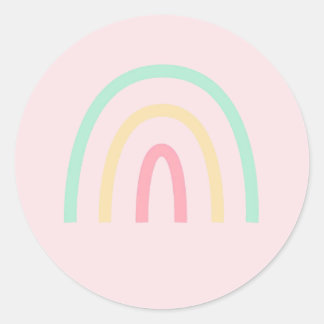 nice rainbow classic round sticker